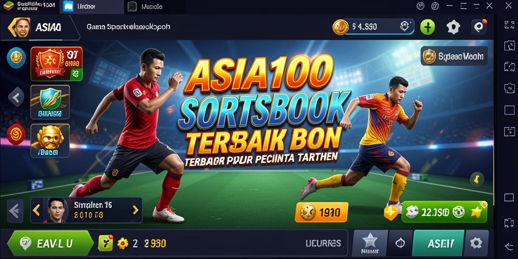 Tangkapan layar menunjukkan pengalaman menarik di ASIA100 Sportsbook.