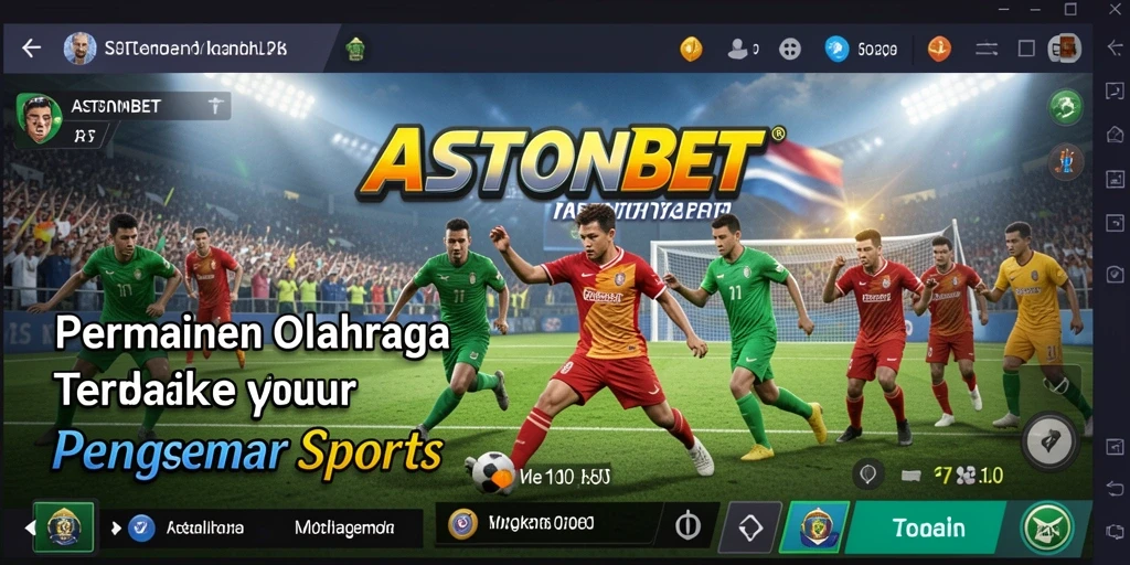 Tampilan screenshot utama ASTONBET yang menampilkan aksi seru dalam permainan olahraga.