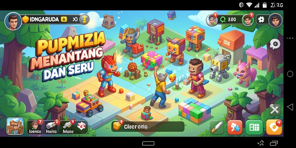 Tampilan gameplay seru dalam IDNGARUDA yang menantang pikiran.
