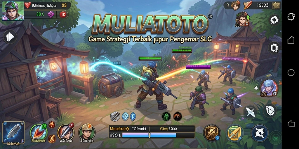 Tampilan gameplay seru di MULIATOTO yang menampilkan strategi pertempuran.