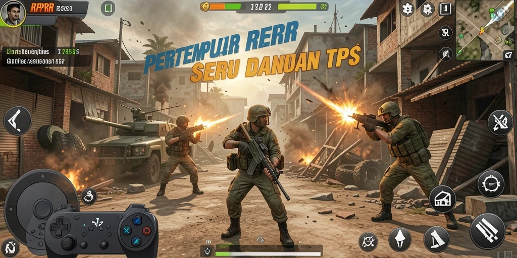 Screenshot gameplay RPRR yang menunjukkan pertempuran aktif dengan efek visual menakjubkan.