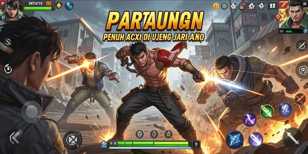 Tampilan seru gameplay SATU77 dalam pertarungan kejam.