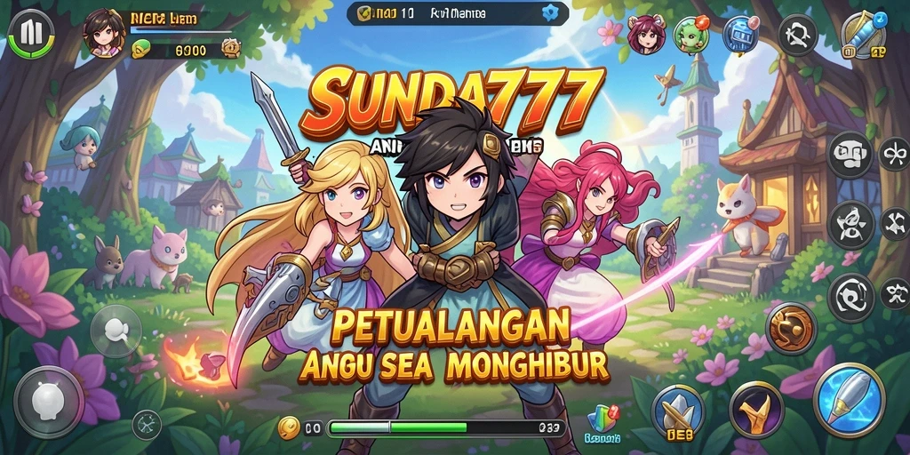 Tampilan gameplay menakjubkan dari SUNDA777 dengan karakter Anime yang dinamis.